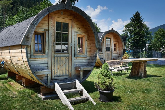 Wohn- & Schlaf-Fass beim Seecamping Schneider in Eben